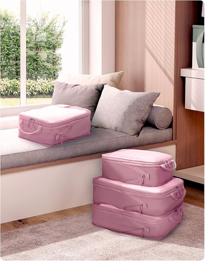 ECOHUB 4 Set /6 Set Packing Cubes for Travel Durable Suitcase Organizer Bags Set with Personalized Tag Various Sizes Travel Essentials Traveling Accessories for Luggage Machine Washable