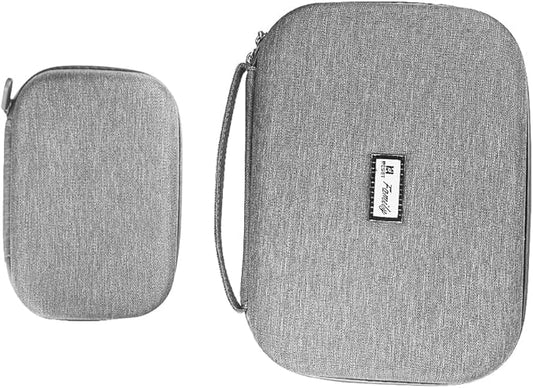 Electronics Organizer Travel Case Waterproof,Multi-Function Cable Storage Bag for Charger Phone Earphone USB Cables,Portable Wire Organizer Pouch for Travel Accessories,Grey