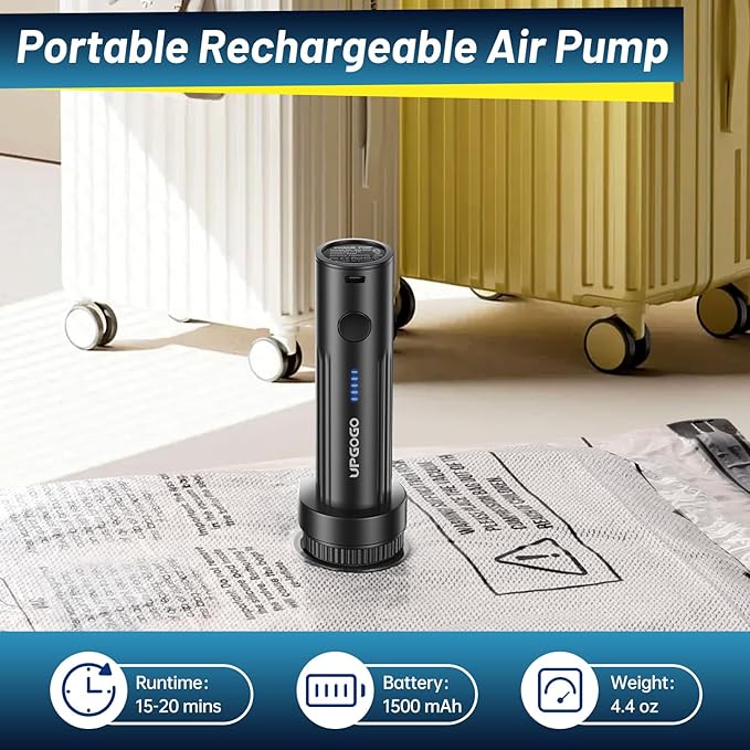 Travel Vacuum Bags for Luggage with Portable Electric Pump,Vacuum Seal Bags for Clothing,Packing Cubes Compression,Cruise Ship and Travel Essentials(Combo 6 Pack)