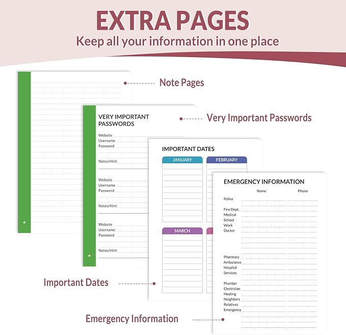 SUNEE Address Book with Colorful Alphabetical Tabs, Address Notebook Organizer for Record Contacts, 5.3'' x 7.7''- Rose Gold