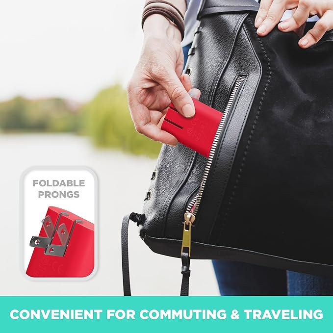 iHome 2-Port USB Wall Charger, AC Pro Multiport Plug Adapter, Phone Charging Block with Dual Ports, Flat Wall Adapter for Home & Travel