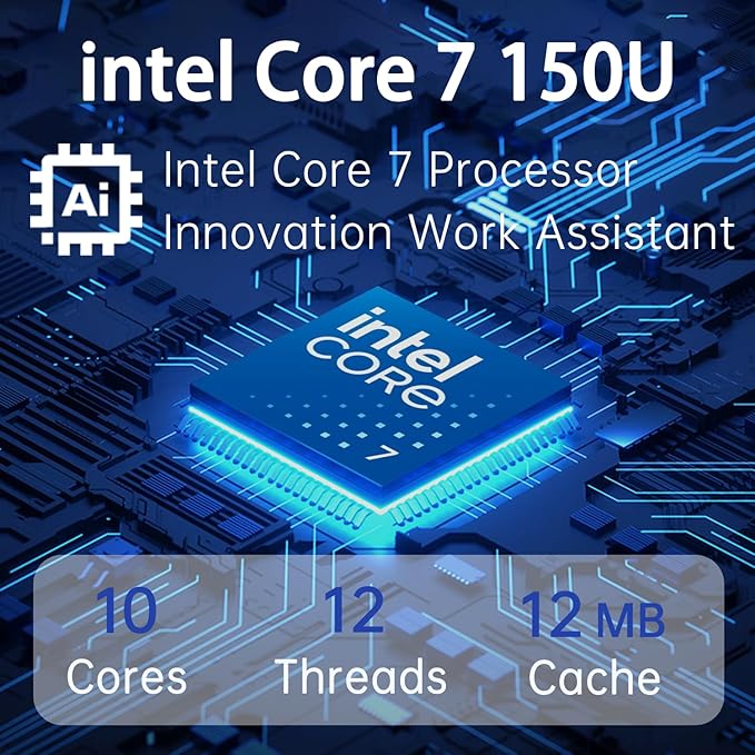 HP 2025 Essential Laptop, 17.3" FHD, Intel Core 7 150U (Beats I7 1335U), 32GB RAM, 1TB SSD, Fingerprint Reader, Backlit Keyboard, Wi-Fi 6, Win 11 Home, Blue, Bundle with ADATA 512 External SSD