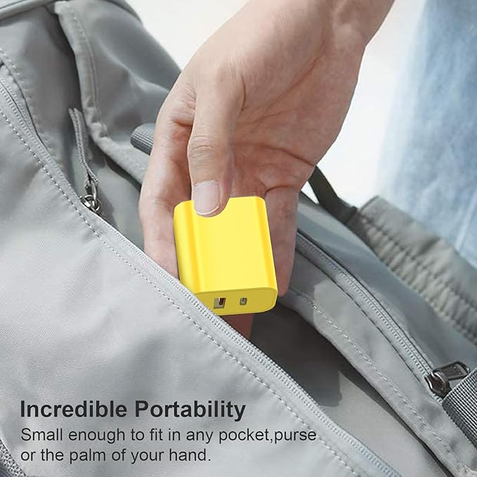 [4 Pack] USB C Charger Block Charging Block Type C Charger 20W Wall Chargers for iPhone Air/17/17 Plus/17 Pro/17 Pro Max/16/16 Plus/16 Pro/16 Pro Max/15/15 Pro/15 Pro Max/14/13/12 Pro/Samsung(Yellow)