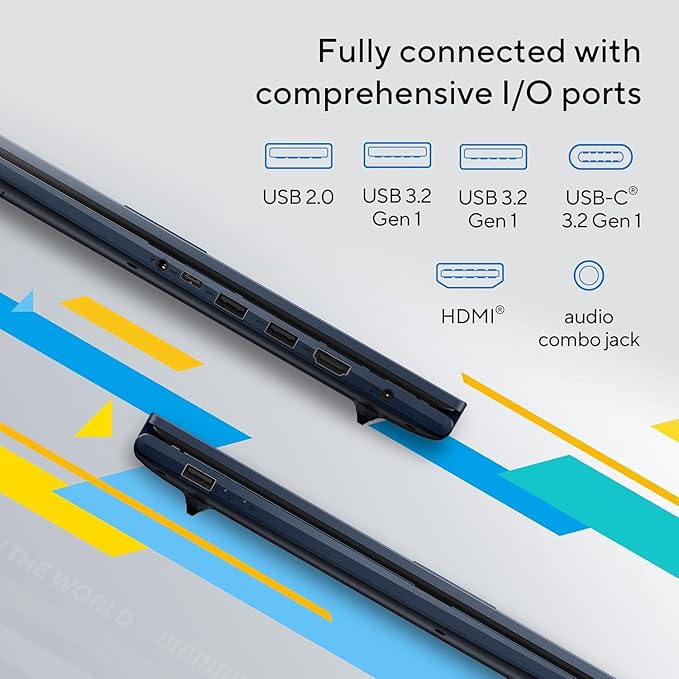 ASUS Vivobook 17.3'' FHD Laptop, Intel Core i3-1215U, 8GB RAM, 512GB SSD, Webcam, Touchpad, HDMI, Wi-Fi, Windows 11 Home, Blue, Bundle with PCO Notebook Folding Radiator, Laptop Cooler