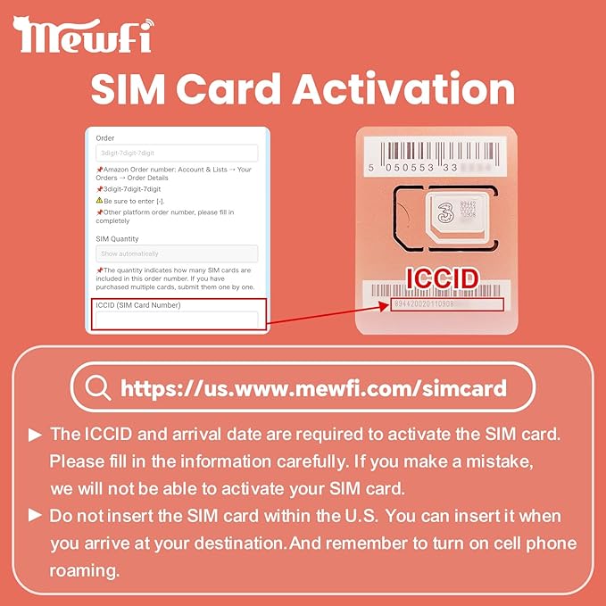 2 Pcs Prepaid Europe Sim Card 30 Days, EU 6GB / UK 10GB, Activation Required & 24/7 Whatsapp Support, Unlimited Local Calls and SMS, UK Three SIM Card Applicable to 72 Countrie