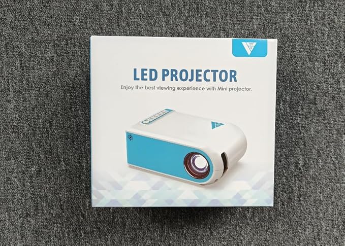 Nasin Mini Projector, 1080P Supported WiFi & Bluetooth Projector, Portable Outdoor Movie Projector, For Home Theater, Wireless Screen Mirroring with iOS/Android/Tablet/Laptop/TV Stick, HDMI/USB/Type C