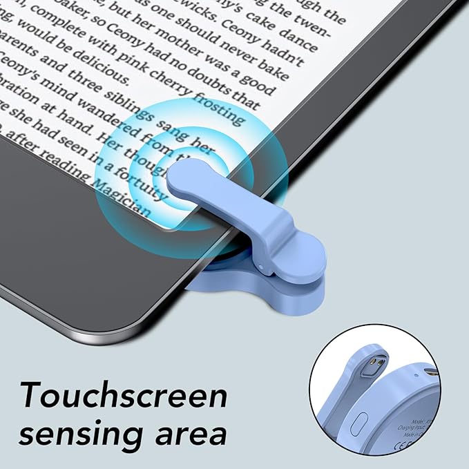 Remote Control Page Turner for Kindle Paperwhite Oasis Kobo eReaders,Kindle Clicker Page Turner Accessories for iPhone,iPad, Android Tablets Reading Novels,Video Record&Shutter Selfie (Blue)