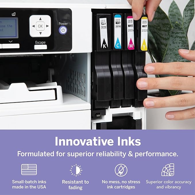 Sawgrass SG500 Sublimation Printer Bundle | Includes Professional Dye-Sublimation Printer with 31mL SubliJet UHD Inks & TruePix Sublimation Paper | Wi-Fi Connectivity | Create Custom Designs