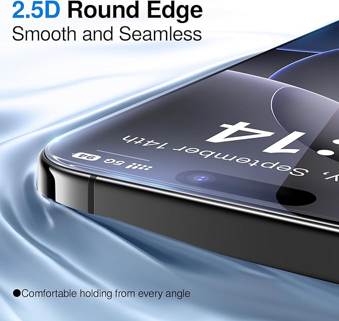 SMARTDEVIL 3 Pack Screen Protector for iPhone 16, Bubble-and-Dust-Free Box, HD Tempered Glass, Military Grade Shatterproof & Ultra Durable, Easy Installation