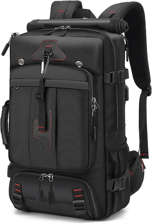 Travel Backpack for Men & Women, 35L Large Backpack Fit for 15 Inch Laptop Durable Convertible Duffle Bag with Shoe Compartment, Wet Pocket