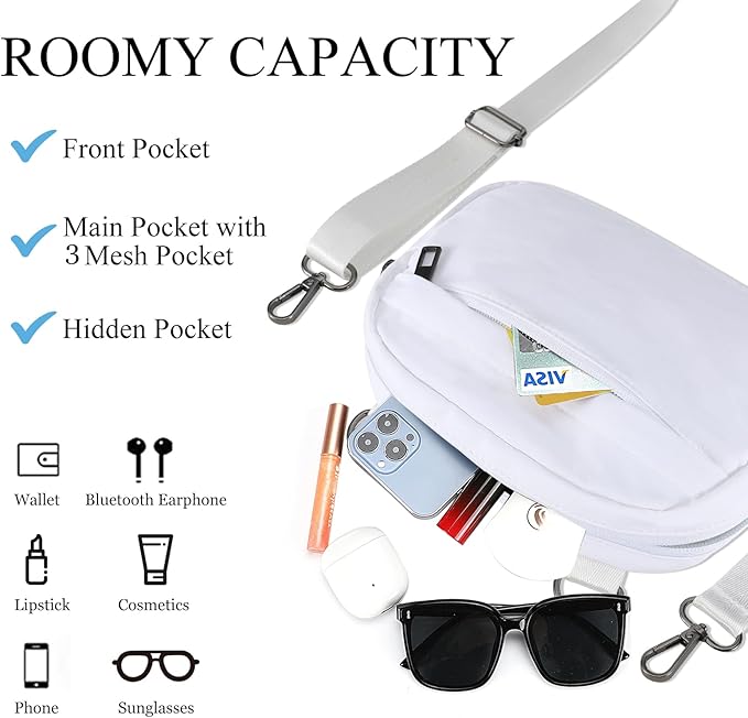 MAXTOP Small Crossbody Bags for Women Belt Bag Fanny Pack with Adjustable Strap