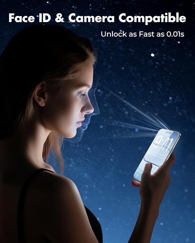 UNBREAKcable 3-Pack Screen Protector for iPhone Air, Double Shatterproof Tempered Glass [Easy Installation Frame] [9H Hardness] [99.99% HD Clear] [Case Friendly] for iPhone 6.5 inch