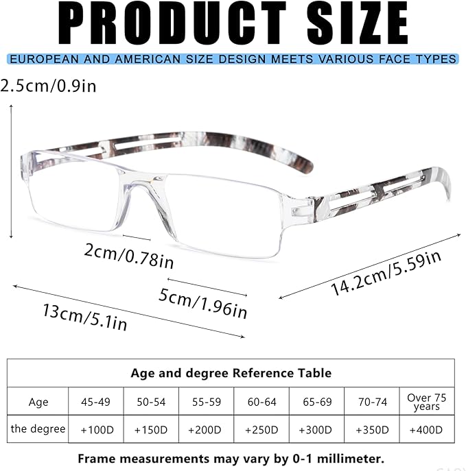 Viseng 3 pairs of reading glasses, blue light blocking glasses, computer reading glasses for men and women, fashionable rectangular one-piece glasses frame+1.0