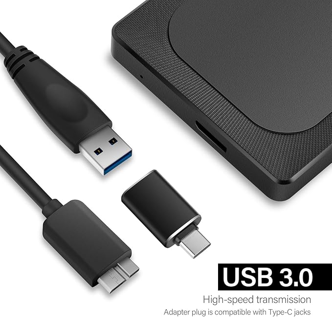 5TB External Hard Drive Ultra Slim Portable HDD-USB 3.0 for PC, Mac, Laptop, PS4, Xbox one,Xbox 360 Model A4