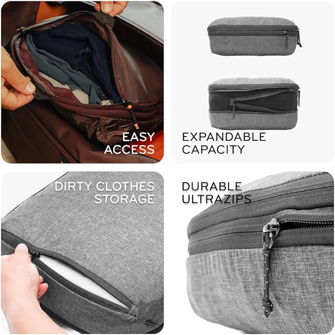 Peak Design Ultralight Mesh Packing Cube, Ibis, Stretchy Mesh Luggage Cube with Strap Attachment Points and Luggage Pass Throughs, Zipper Opening, Travel Organizer for Men and Women, Size M