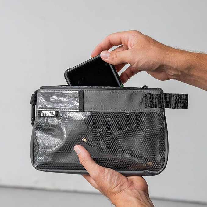 GOBAGS Production Zipper Bags - Electronics & Camera Accessories Bag - Cable organizer, Gear Accessory Pouch, Travel Camera Essentials (Small, Gray, 2 pack)