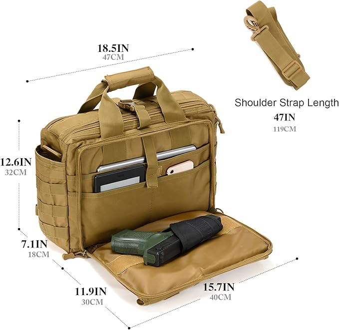 Stypos Tactical Laptop Bag for Men,14inch/15.6inch/17.3inch Messenger Bag Military Shoulder Bag,Flight Work Bags for Pilots