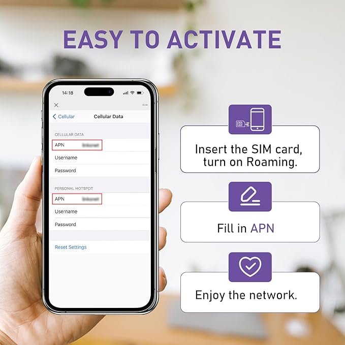 Data SIM Card 24GB for 365Days Support AT&T, T-Mobile, 4G LTE USA SIM Compatible with Unlocked Security Camera/Router/Mobile WiFi Hotspot/Tablet/Hunting Trail Camera iot Devices