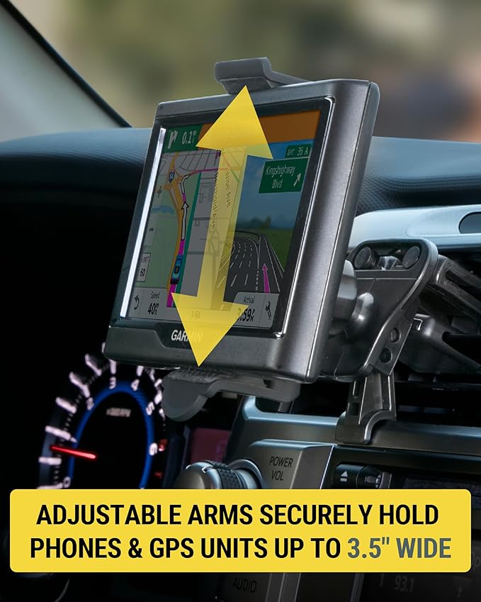 Scosche HVM2-1 Vent Phone Mount for Car, 360° Adjustable Cellphone Stand, Hands-Free Cell Phone Holder for Car Air Vent Compatible with iPhone 16/15/14/13/12 Series & Mobile Phones up to 3.5 inches