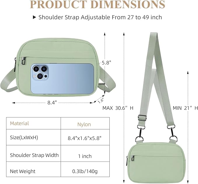 MAXTOP Small Crossbody Bags for Women Belt Bag Fanny Pack with Adjustable Strap