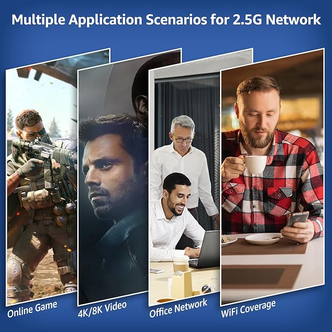 10 Port 2.5G Unmanaged Ethernet Switch, 8 x 2.5G Base-T Ports, 2 x 10G SFP, Compatible with 100/1000/2500Mbps, VLAN, Fanless, Desktop/Wall Mount YuanLey 2.5Gbe Network Switch for Wireless AP, NAS, PC