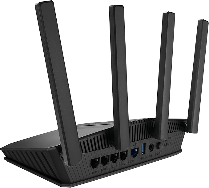 ASUS RT-BE58U WiFi 7 BE3600 AiMesh Extendable Router, 4K-QAM, MLO, AI Detection 2.5G Port, Four 1G Ports, Commercial-Grade Network Security, Parental Control, IoT Network, Kid’s Network, VPN Network