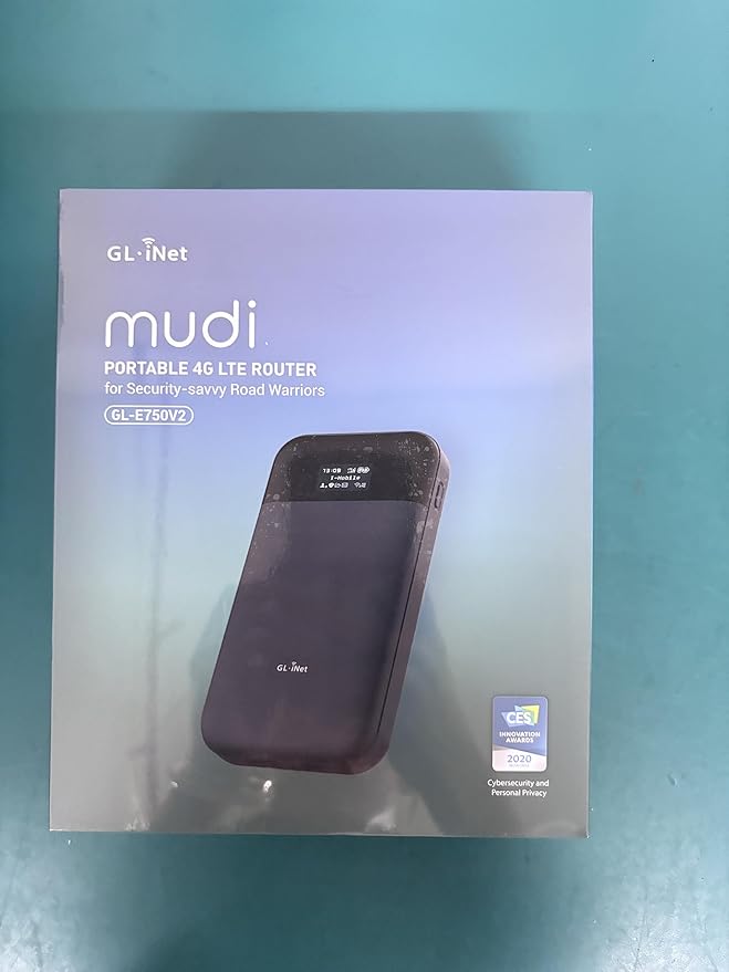 GL.iNet GL-E750V2 (MUDI) 4G LTE Portable Wi-Fi Hotspot for Travel | Mobile Hotspot Device, OpenWrt, OpenVPN, WireGuard, 7000mAh, Global Version