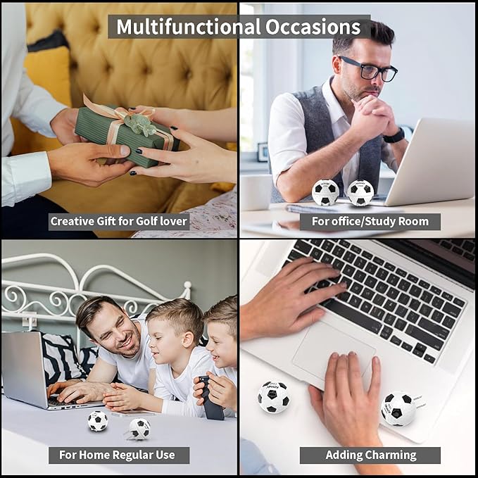 20W Dual Port Creative Golf Ball Charger Block， GaN III Power Adapter Fast Wall Charger with UL Certified, Fast Charging for iPhone 16/16 Pro/16 Pro Max/16 Plus/15/14/13/12, Galaxy, iPad, Airpods