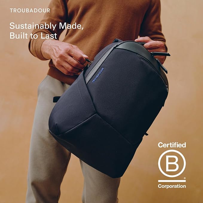 Troubadour Apex 4.0 Compact - 16L Premium Laptop Backpack - Ergonomic & Water Resistant - Designed for Work and Travel - Green Smoke