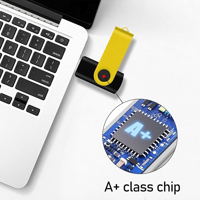 EASTBULL Flash Drives Bulk 8GB USB Thumb Drive 50 Pack USB 2.0 Memory Stick Swivel Pen Drive with Lanyard for Storage and Backup (8 GB 50 Colors)