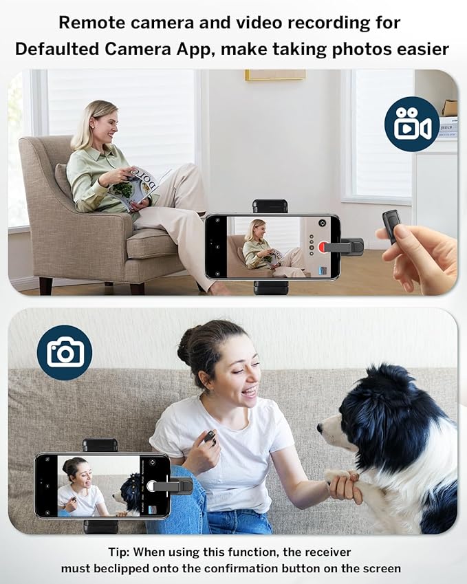 [Case-Friendly] Remote Control Page Turner Ring for Kindle Paperwhite Oasis Scribe Kobo eReaders, Camera Camcorder Remote Controls, Page Turner Clicker for iPhone ipad Tablets with Storage Bag