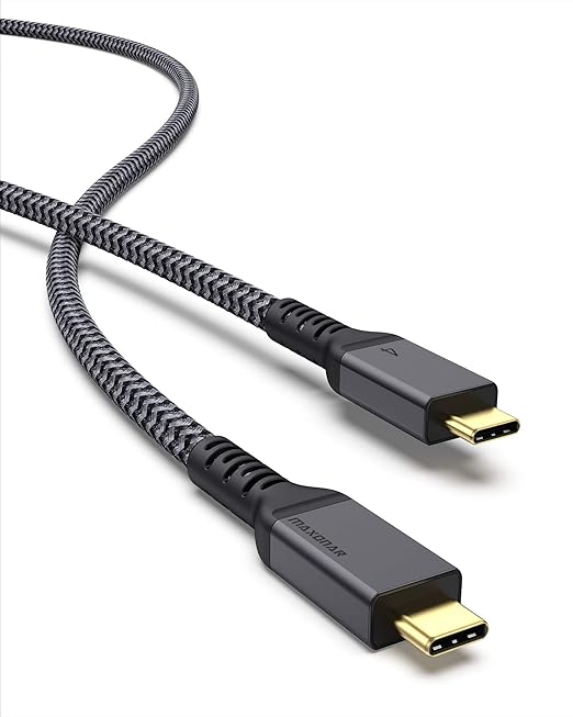 Maxonar 16.5FT Long Thunderbolt 4 Cable with 20Gbps Data Sync/100W Charging and 4K@60Hz for Thunderbolt 4/3, USB4, and USB C Devices