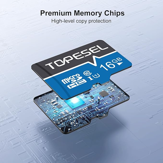 TOPESEL 16GB Micro SD Card 5pack Memory Cards SDHC UHS-I Flash Memory Card Micro SDXC UHS-I TF Card for Camera/Drone/Dash Cam(5 Pack U1 16GB)