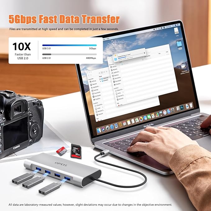 11-in-1 USB C Hub Multiport Adapter, USB C Docking Station with 4K HDMI, VGA 1080P, 100W PD, Ethernet, SD/TF, Audio, USB 3.0 Port, Laptop Dock for MacBook Pro/Air, iPad, Windows