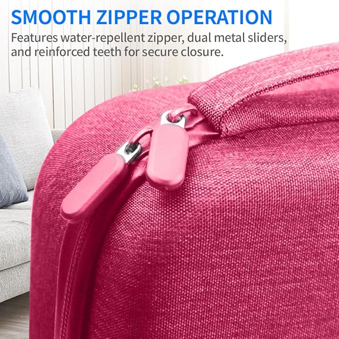 Electronics Organizer Travel Case Waterproof,Multi-Function Cable Storage Bag for Charger Phone Earphone USB Cables,Portable Wire Organizer Pouch for Travel Accessories,Red