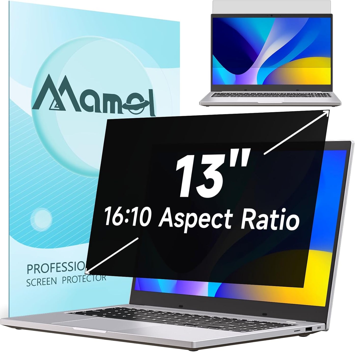 Nano Laptop Privacy Screen 13.3 Inch 16:10, No Glue Computer Monitor Privacy Shield, Matte Anti Glare Blue Light Filter Compatible with Lenovo Hp Dell Acer Asus Thinkpad Envy Xps