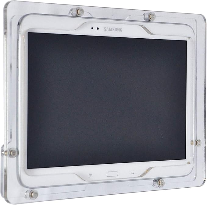 TABcare Security Anti-Theft Acrylic VESA Enclosure for Samsung Galaxy 10.5" Tablet with Wall Mount Kit (Clear, TAB S4 10.5)