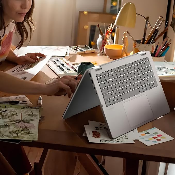 HP OmniBook 5 Flip 2-in-1 Laptop | 14" WUXGA IPS Touchscreen | 10-Core Intel Core 7 150U | 16GB DDR5 1TB SSD | Backlit Keyboard Wi-Fi6E 5MP IR Privacy Camera Win 11 w/DLCA Accessory