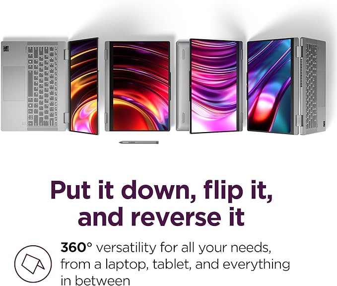 Lenovo IdeaPad 5X 2-in-1 Copilot+ Extra-Long Battery Life 14" WUXGA FHD+ OLED Touch Display 16GB Memory 512GB Storage Snapdragon X Plus 8-core Processor Windows 11 Home, Pen Included, Luna Gray