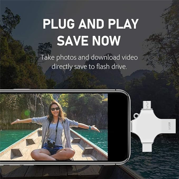 Photo Stick USB Flash Drive AOIRHLA 512GB Memory Stick USB 3.0 High Speed Thumb Drives Portable Mini Storage Device External Storage for Smartphone/Laptop/PC/Android