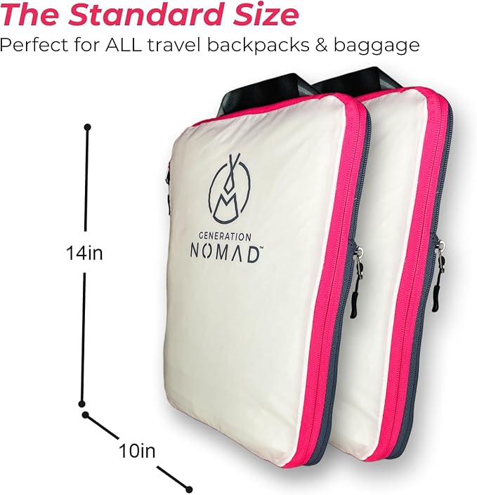 Generation Nomad Compression Packing Cubes for Travel | Best Compression Packing Cubes | Set of 2 GREEN