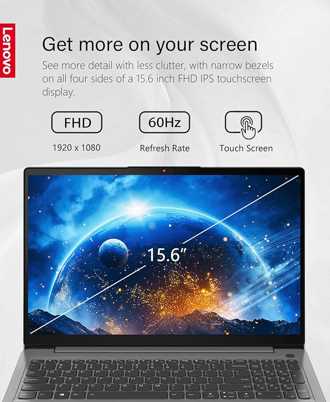 Lenovo - 2023 - IdeaPad 3i -Business Student Laptop - 20GB Memory 1TB Storage - Intel Core i3-1115G4 11th Gen - 15.6" FHD Touchscreen Display - Windows 11 - Arctic Grey - W/GaLiMu