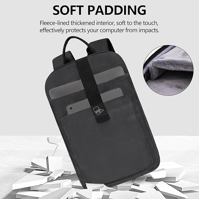 Backpack for Men Women Lightweight Business Laptop Backpack for 15.6 Inch Computer Bag Slim Anti-Theft Backpack for Commuting Work Office College Travel (with a Small Bag) Black