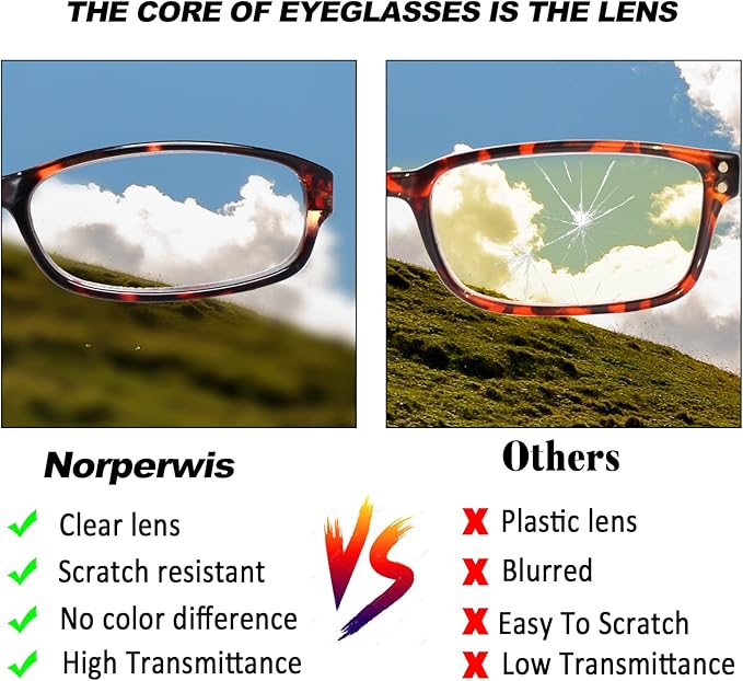 NORPERWIS 6 Pack Ladies Reading Glasses for Women Blue Light Blocking Spring Hinge Fashion Eyeglasses Readers for Women (Mix Color -4, 1.00, multiplier_x)