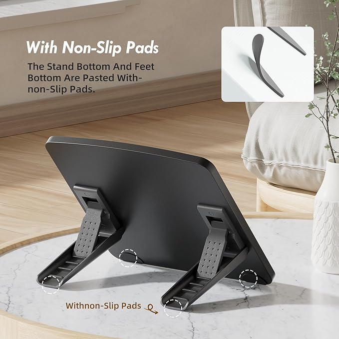 Adjustable Graphics Tablet Holder for Desk - Foldable Portable Stand Compatible with Fire HD, Samsung Galaxy Tab, Wacom, XP-Pen and More - Fit 7-23.8 inches