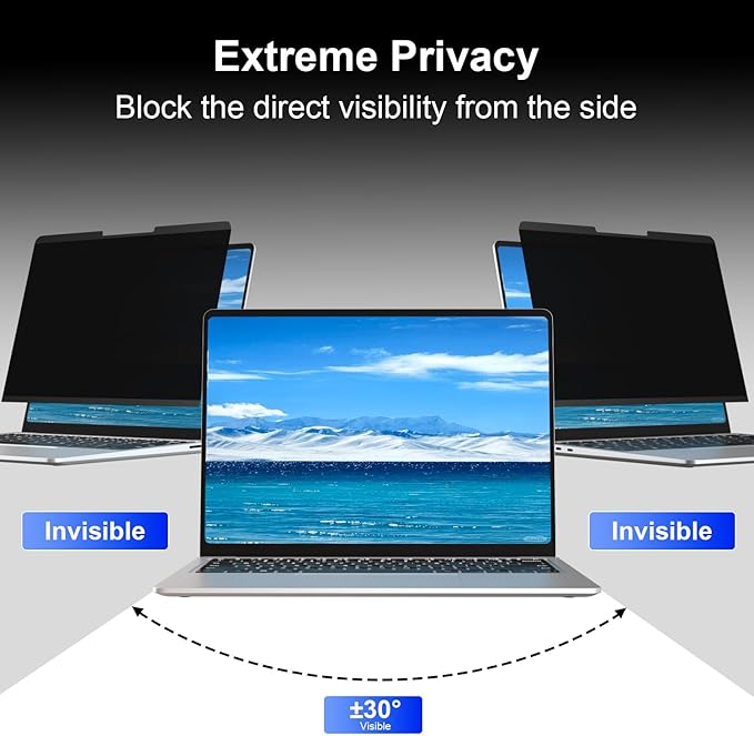 Magnetic Privacy Screen for 15 Inch Microsoft Surface Laptop 7, Removable Anti Glare Screen Protector, Blue Light Computer Filter, Anti Spy Easy Install
