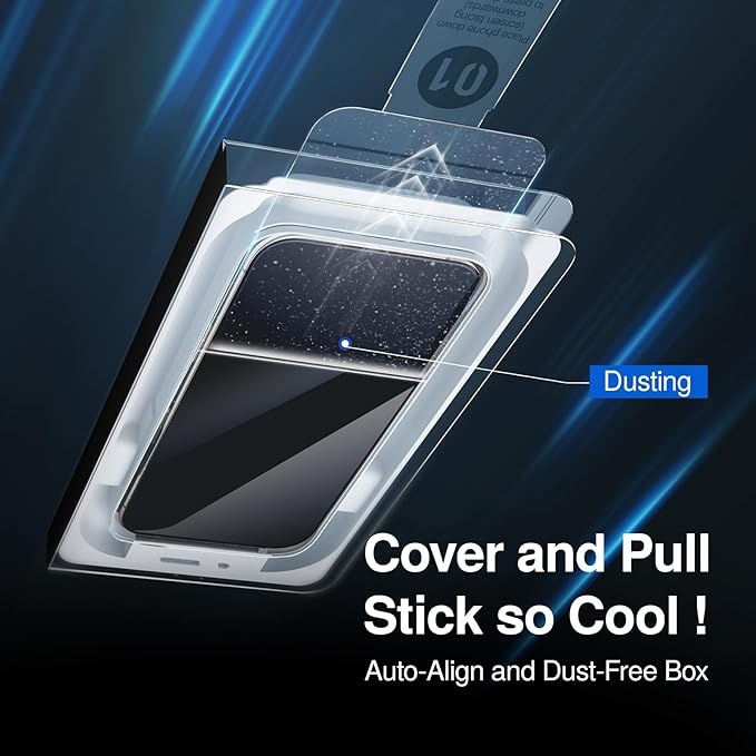 SMARTDEVIL 3 Pack Screen Protector for iPhone 13 Pro Max/14 Plus, Bubble-and-Dust-Free Box, HD Tempered Glass, Military Grade Shatterproof & Ultra Durable, Easy Installation