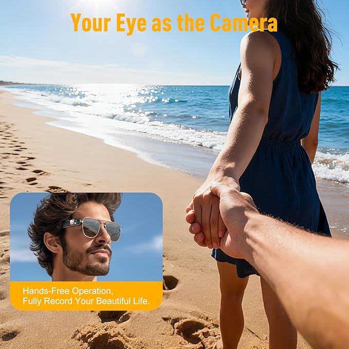 Hands Free Clip On POV Sports Camera 110 Degree 2.7K, WiFi Mini Camera for Glasses with Live View, Cycling Fishing Vlog Recorder, Kids Pets Daily Recording, Includes 16GB Card(Black)