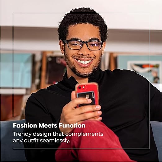 Readerest Blue Light Blocking Reading Glasses (Black, 2.00 Magnification) Computer Eyeglasses With Thin Reflective Lens, Antiglare, Eye Strain, UV Protection, Stylish For Men And Women