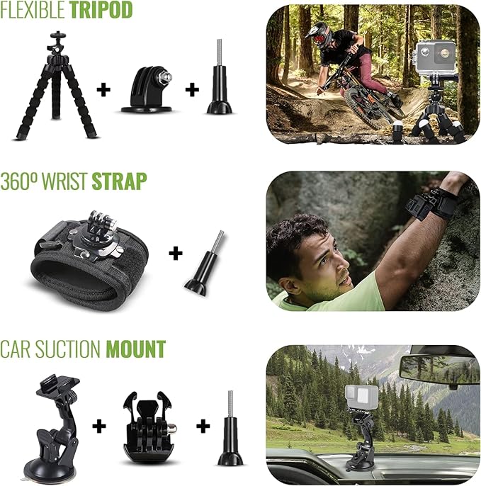 GoPro HERO13 (Hero 13) in Polar White - Waterproof Action Camera with 5.3K HDR Video, 27MP Photos, 1/1.9" Image Sensor, Live Streaming, Webcam + 64GB Card & 50 Piece Accessory Kit - Bundle